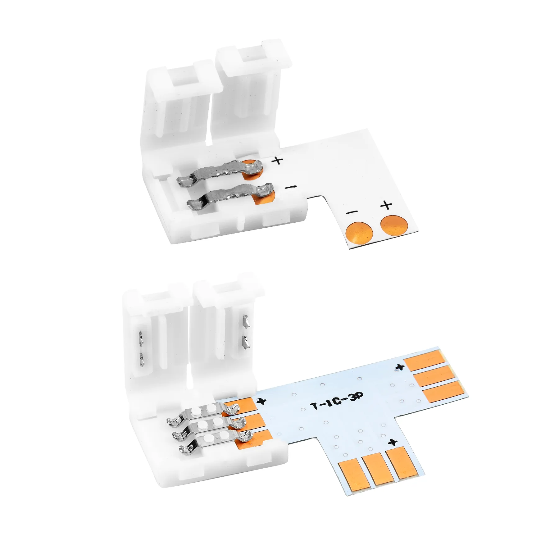 T/L/X Shape Solderless Corner Connector 2pin/3pin/4pin/5pin WS2811 WS2812B Led Strip No Soldering