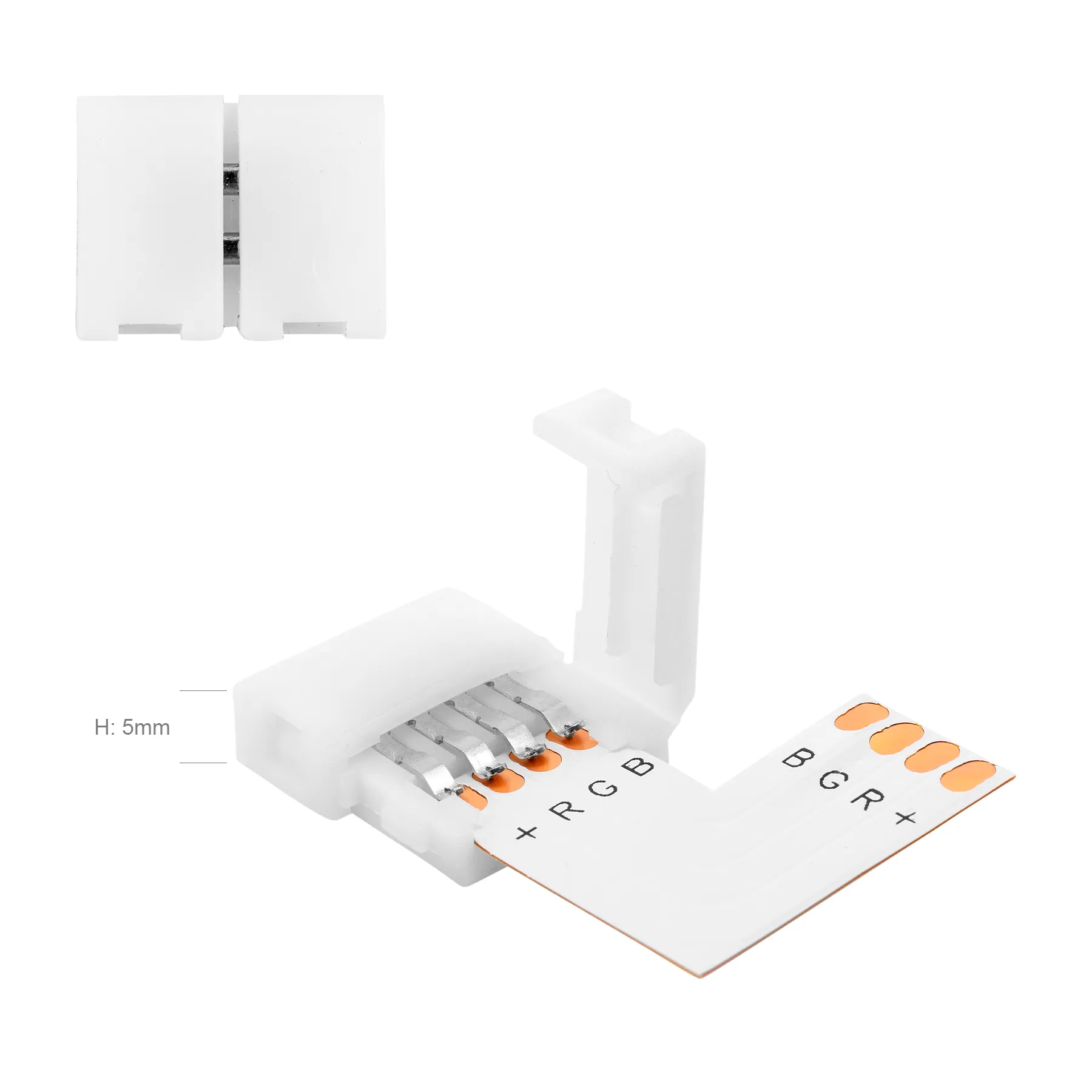 T/L/X Shape Solderless Corner Connector 2pin/3pin/4pin/5pin WS2811 WS2812B Led Strip No Soldering