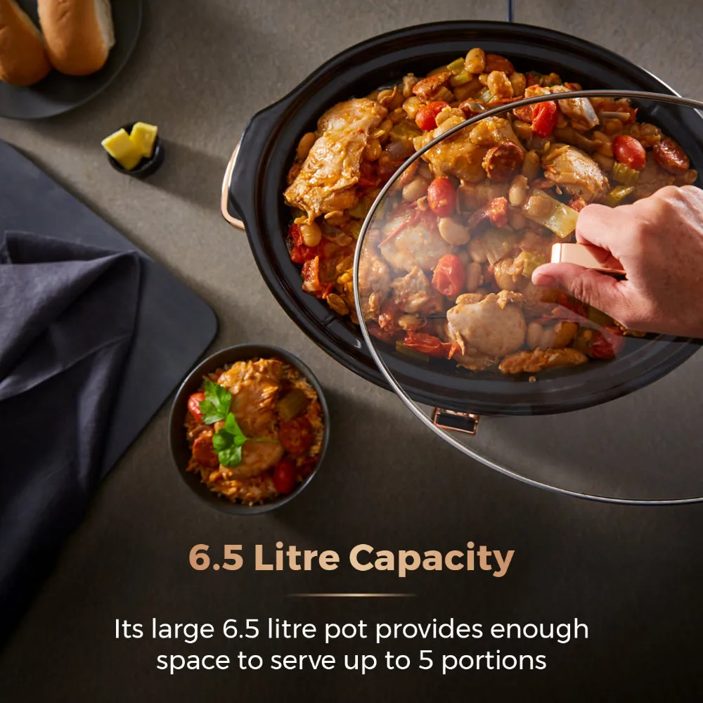 Tower Rose Gold Slow Cooker 6.5L  - Rose Gold