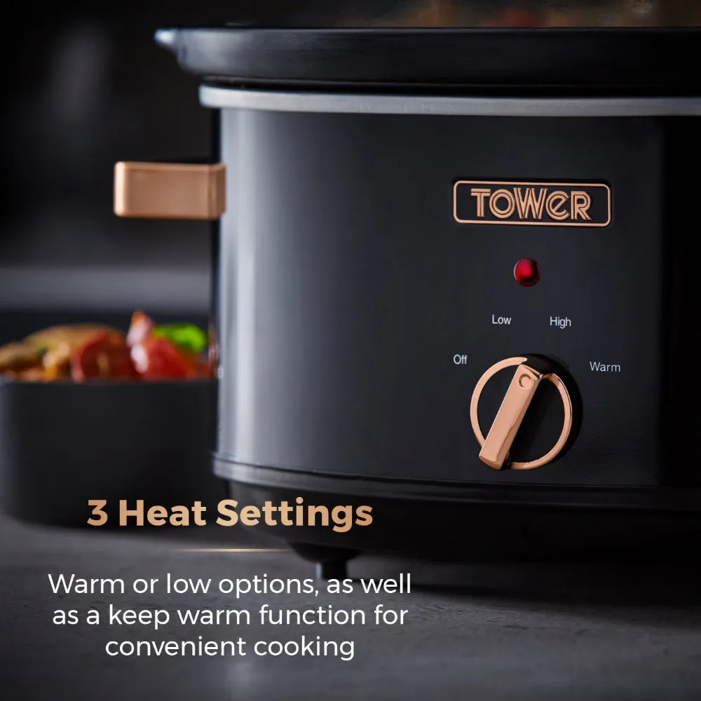 Tower Rose Gold Slow Cooker 6.5L  - Rose Gold