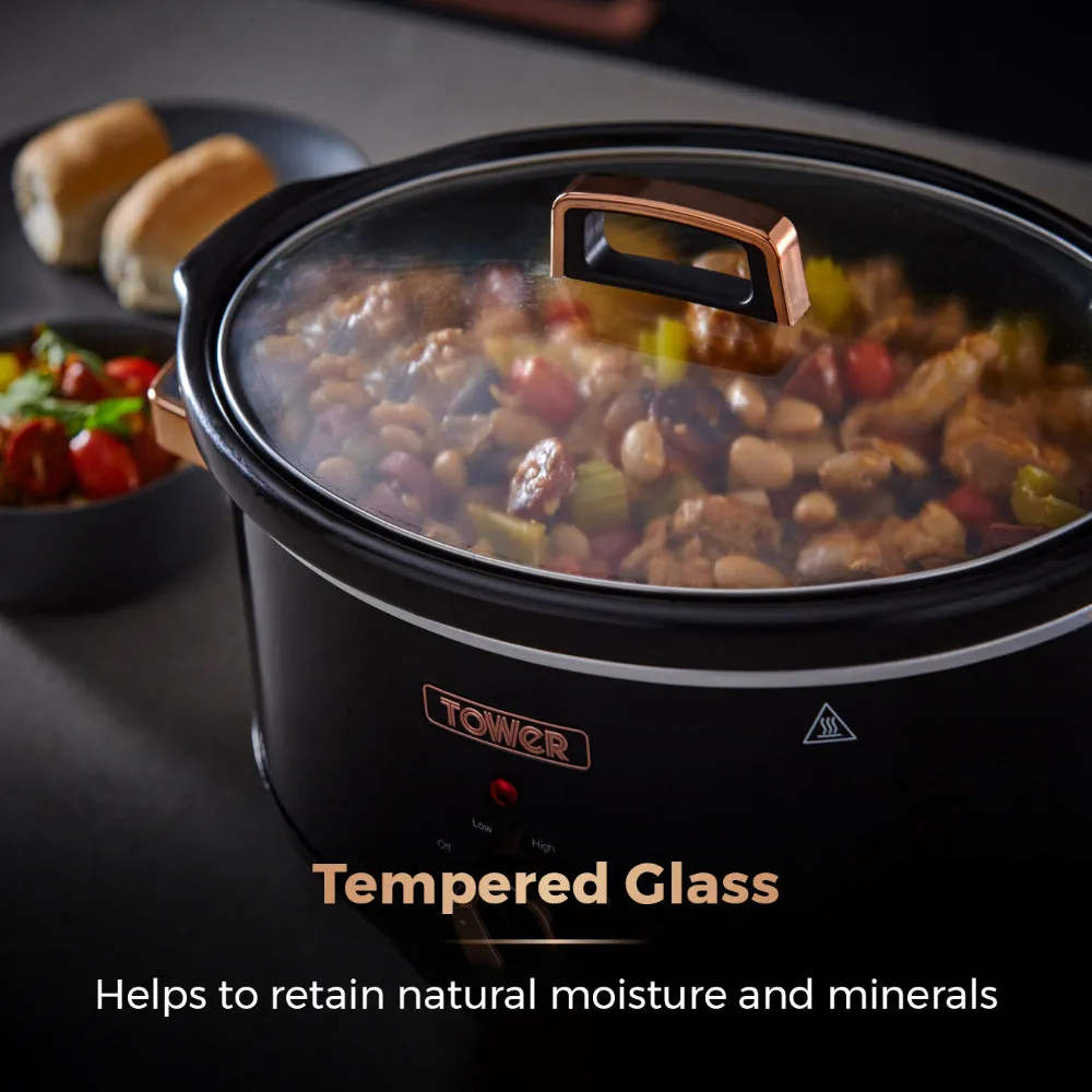 Tower Rose Gold Slow Cooker 6.5L  - Rose Gold