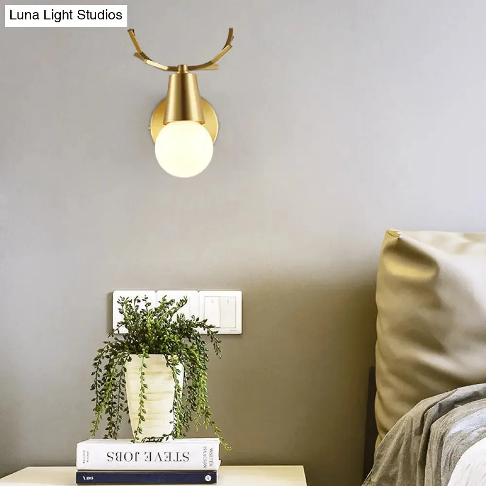 Traditional Global Vanity Wall Sconce in Brass - 1/2/3-Head Metal Light Fixture for Bathroom