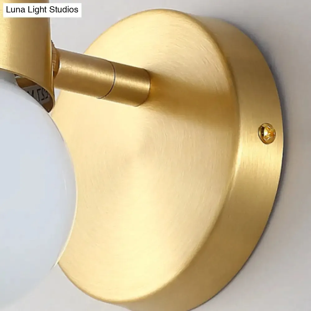 Traditional Global Vanity Wall Sconce in Brass - 1/2/3-Head Metal Light Fixture for Bathroom