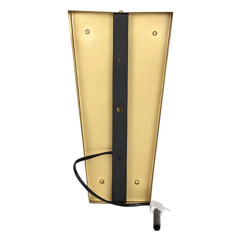 Tri-Angular Antique Brass Wall Lamp | 7 x 6 x 13 inches