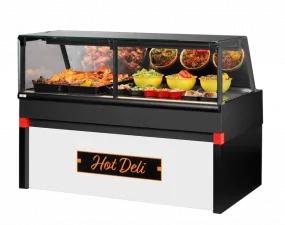 UBERT HOT 5 WELL DISPLAY CABINET WITH SQUARE GLASS