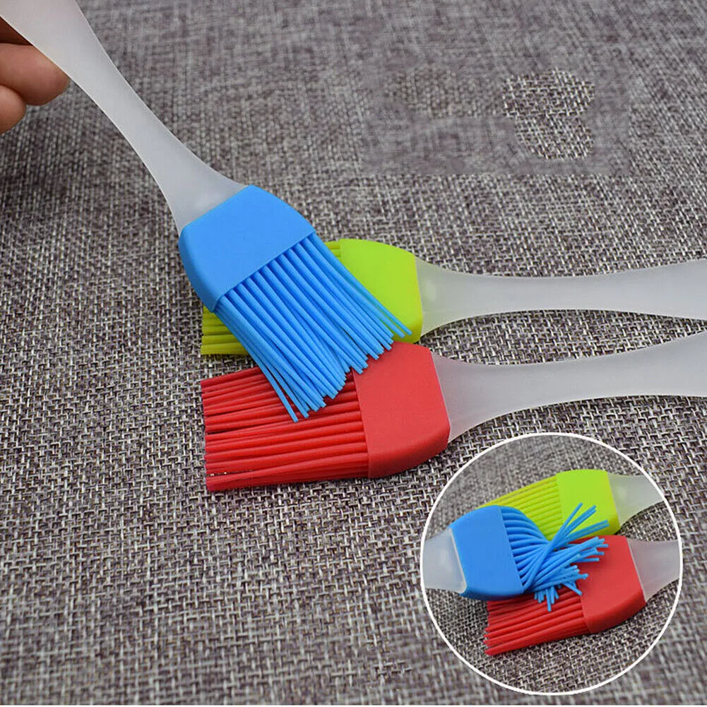 US 7~14 PCS Oil Brush Silicone Baking Pastry Cream For BBQ Basting Kitchen Party