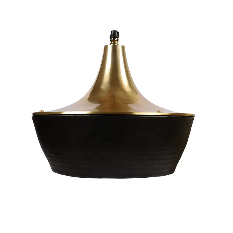 Vega Hanging Light Gold & Black Finish | 7 x 7 x 13 inches