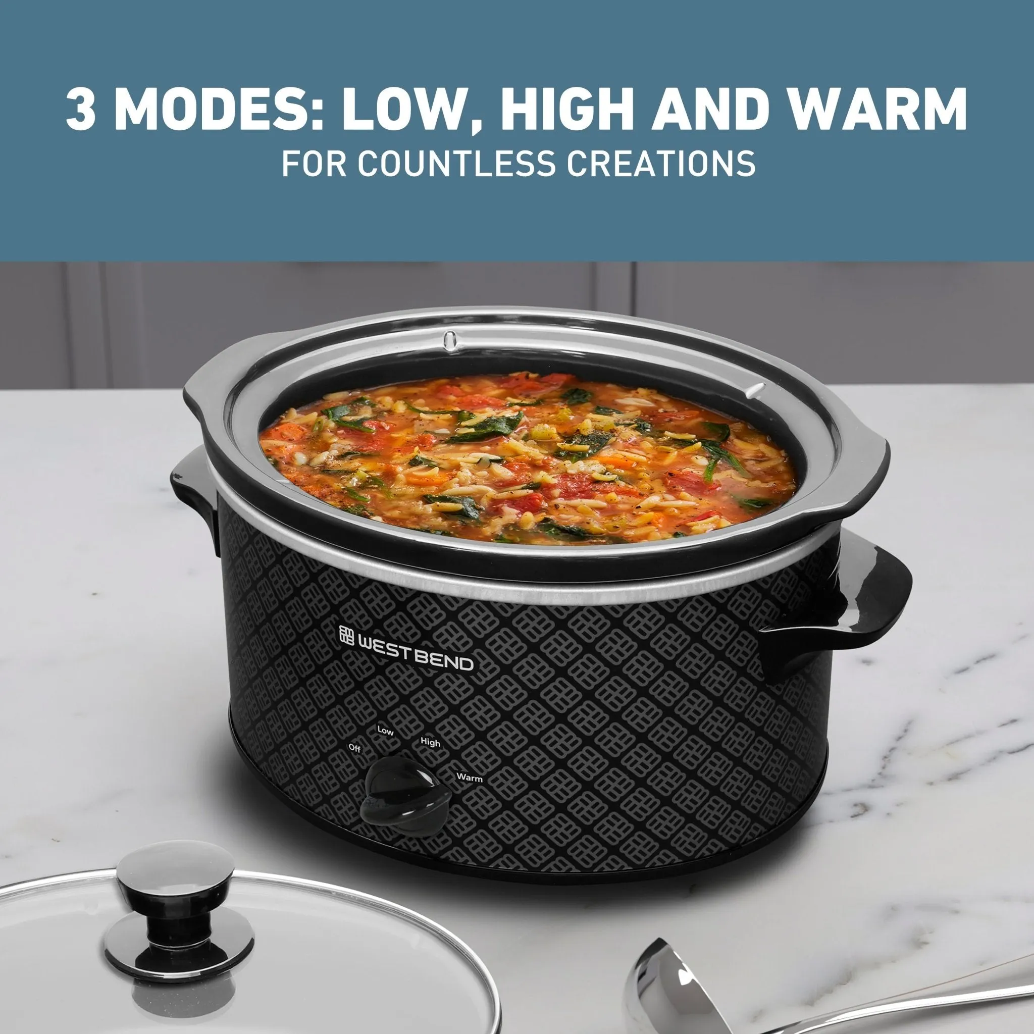 West Bend Pattern 4 Qt Slow Cooker