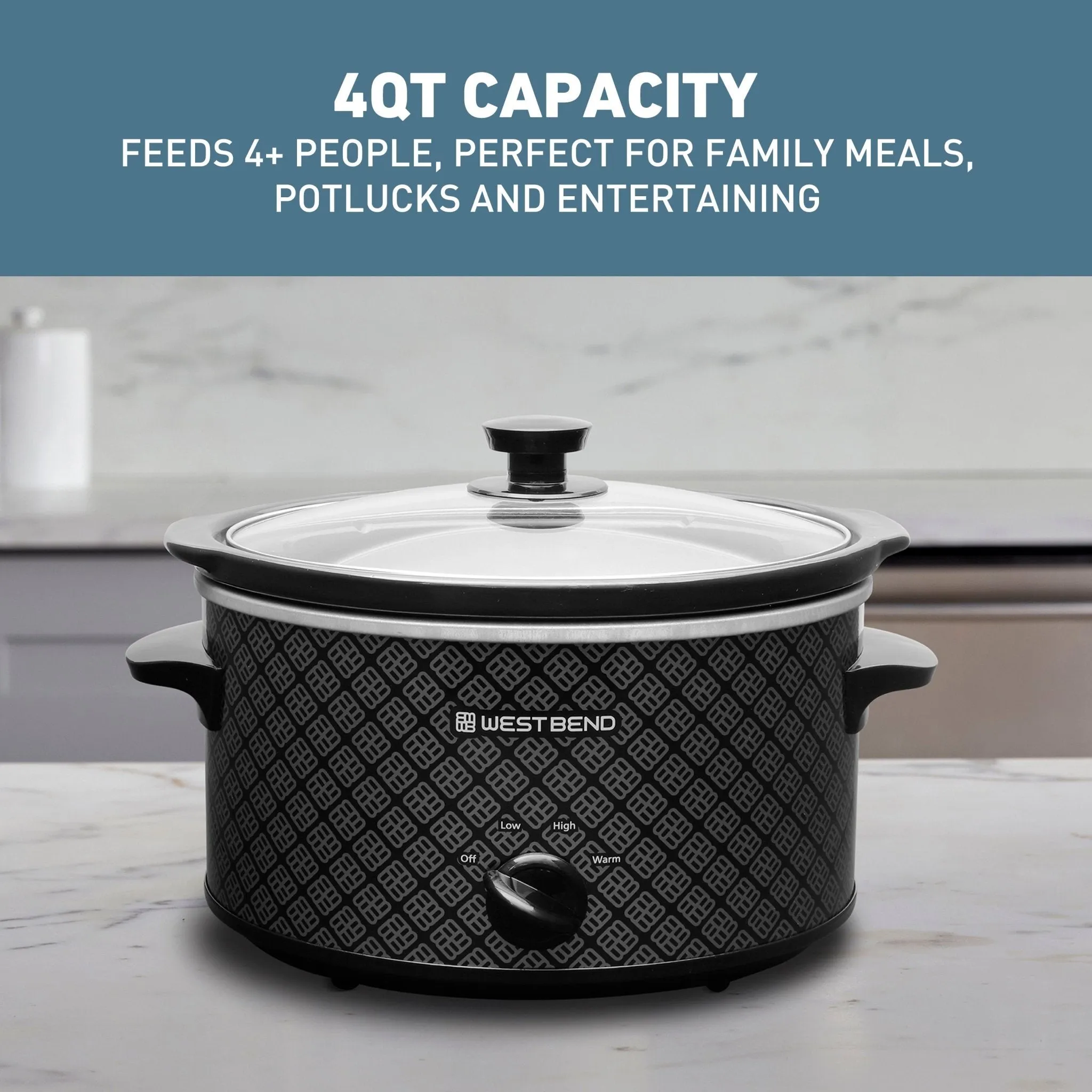 West Bend Pattern 4 Qt Slow Cooker