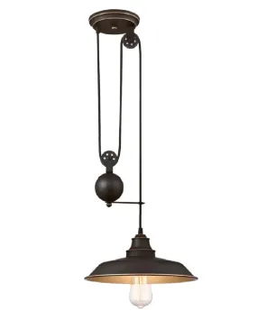 Westinghouse 63632 Iron Hill Pulley Pendant, 60 Watts