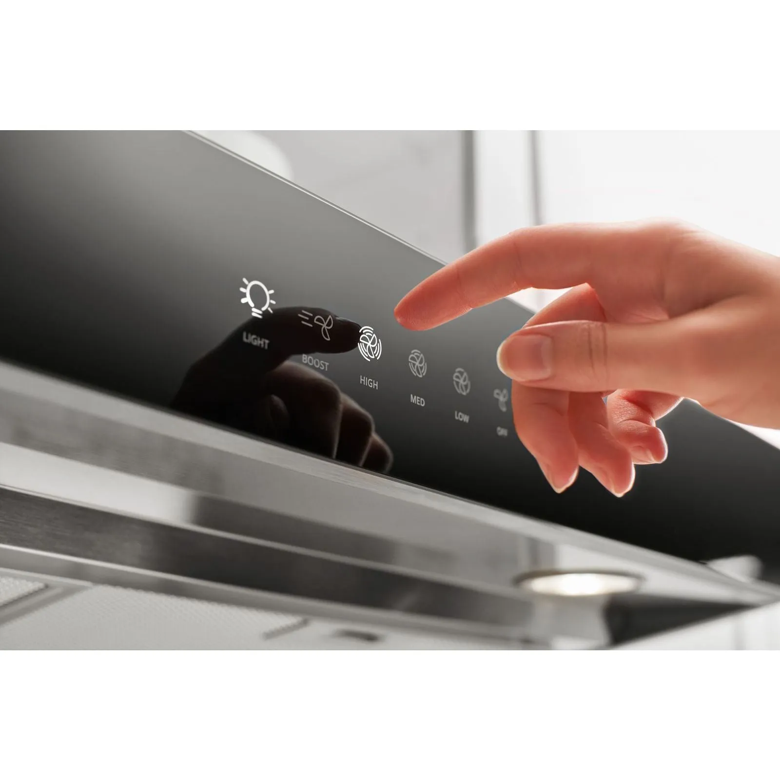 Whirlpool Black Glass 30" Under-the-Cabinet Range Hood with Boost Function - WVU57UC0FS