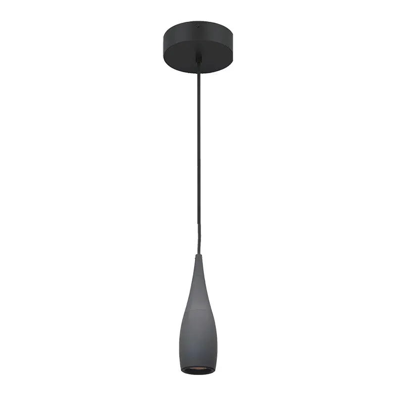Wine Bottle Pendant Cylinder Light, Wattage and CCT Selectable, 120V, Black or White Finish
