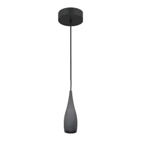 Wine Bottle Pendant Cylinder Light, Wattage and CCT Selectable, 120V, Black or White Finish