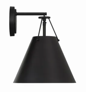 Xavier 1-Light Task Sconce in Matte Black