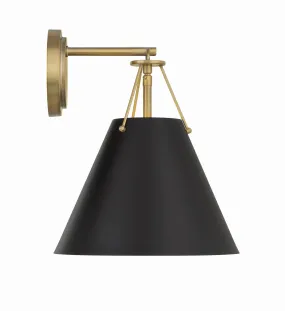 Xavier 1-Light Task Sconce in Vibrant Gold
