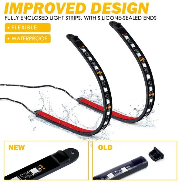 Xprite 4PC Celestial Series Bluetooth and Remote Control RGB LED Interior Car Light Set - DL-IL-G4