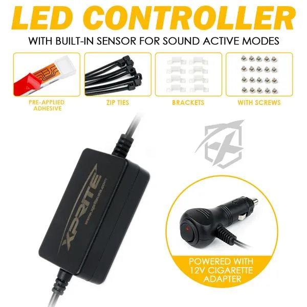 Xprite 4PC Celestial Series Bluetooth and Remote Control RGB LED Interior Car Light Set - DL-IL-G4
