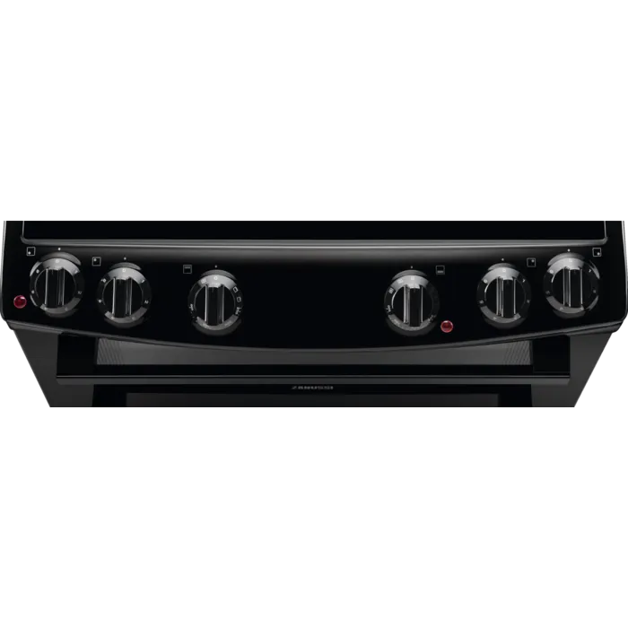 Zanussi ZCV66050BA Ceramic Electric Cooker with Double Oven Black