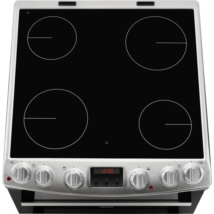 Zanussi ZCV66250XA Ceramic Electric Cooker With Double Oven Stainless Steel